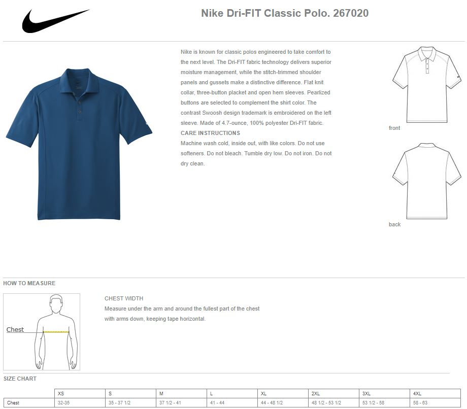 Nike Golf Dri FIT Classic Polo Nature s Barbershop